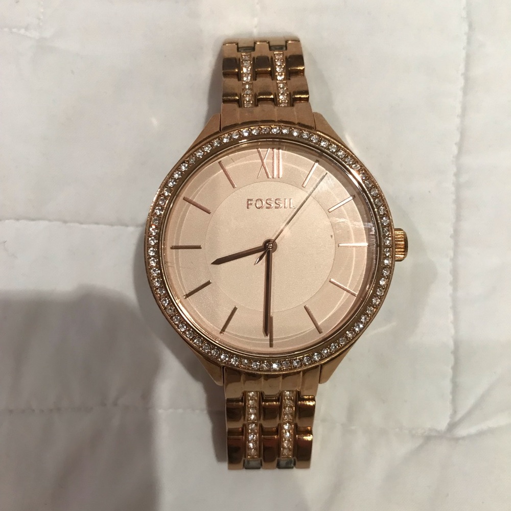 Rose Gold Fossil Watch